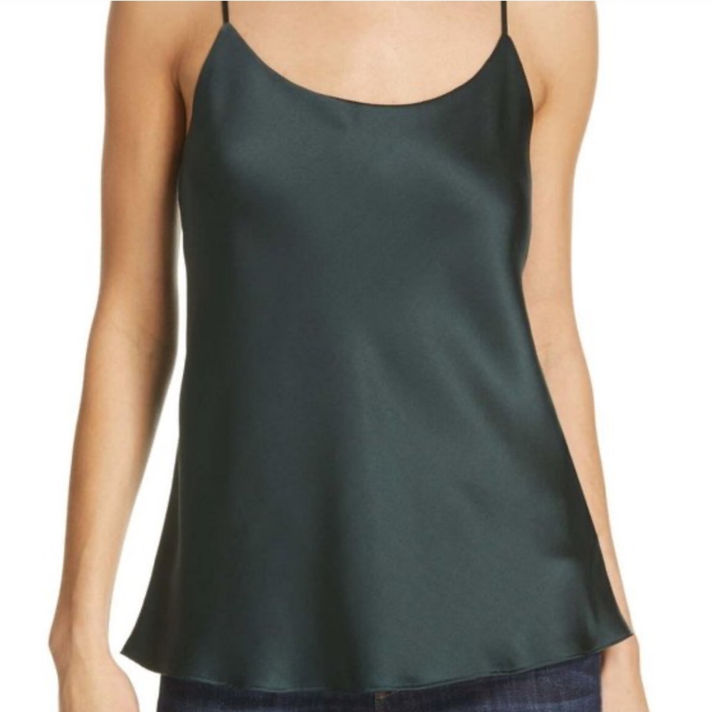 Club Monaco Deep Green Satin Camisole
